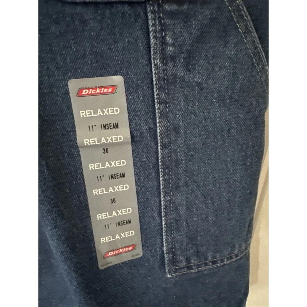 NWT Y2k Dickies blue denim carpenter shorts Men’s size 36 Longer  11” Inseam